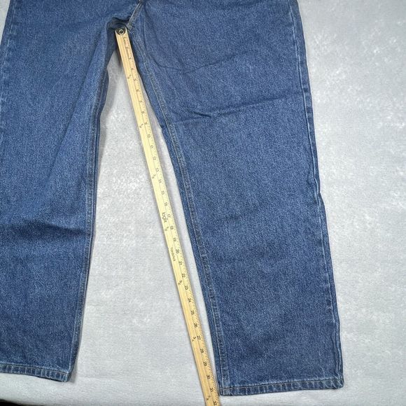 Carhartt Jeans Relaxed Fit Men’s Size 44X 32 Dark Blue Denim Straight Leg Baggy - Picture 4 of 13